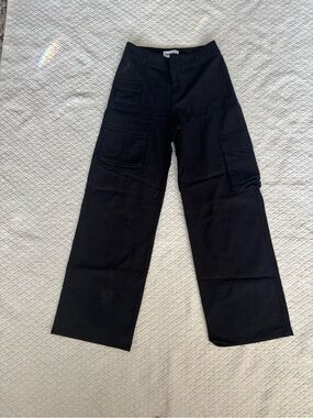 TNA Wide Leg Black Cargo Pants